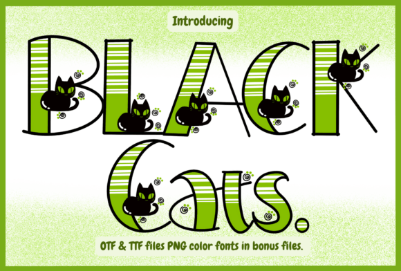 Black Cats: A Quirky Font for Bold Halloween Design