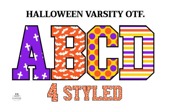 Halloweenvarsity Bats: Bold Typography for Seasonal Impact