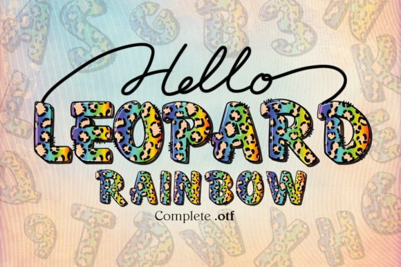 Rainbow Leopard: A Bold Typography Statement