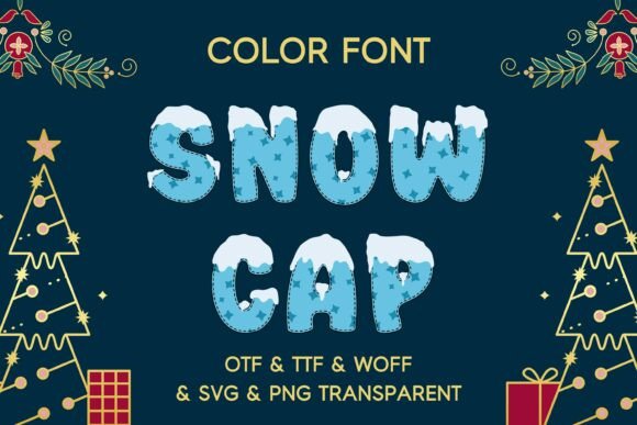 Snow Cap: Elevating Festive Design with Unique Color Typography
