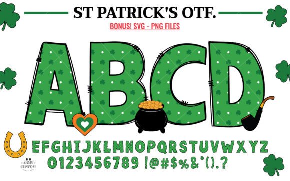 St. Patrick's Day Shamrock Dot: Festive Typography for Impactful Design