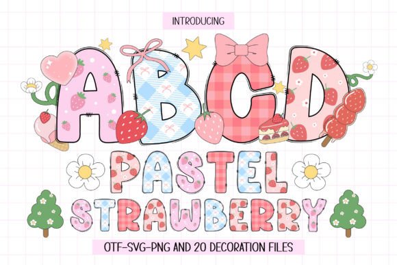 Sweeten Your Designs with Pastel Strawberry Typography