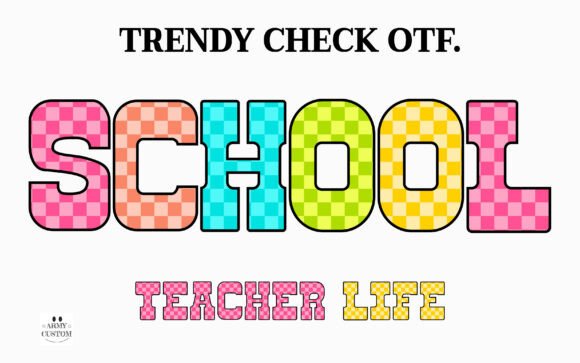 Trendy Check: The Vibrant Typeface for Modern Educators