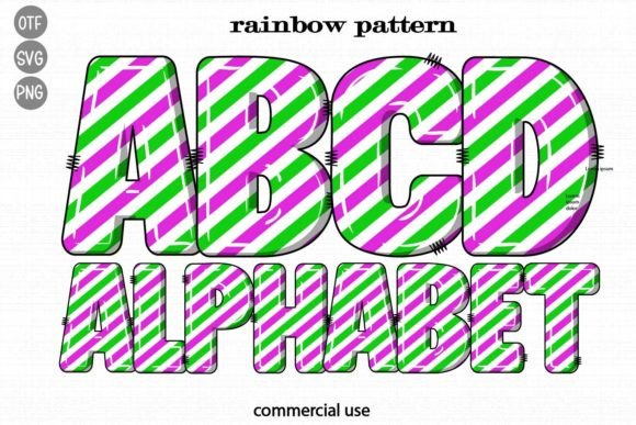Unlock Creative Energy with Rainbow Pattern Color Font